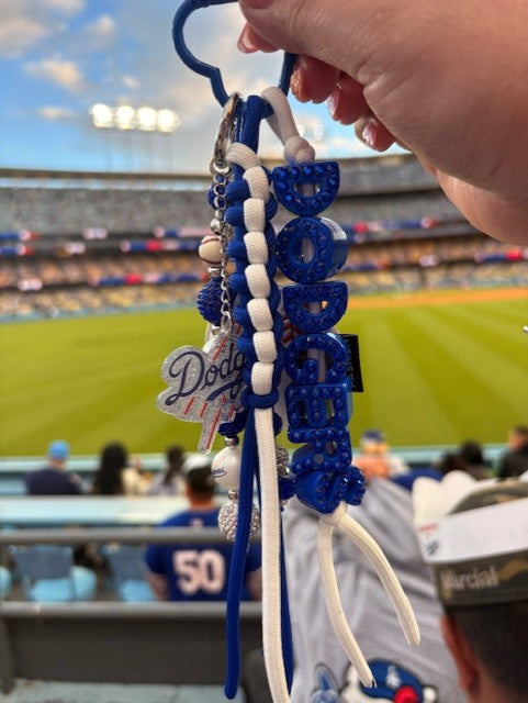 Dodgers Bag Charm in Blue.